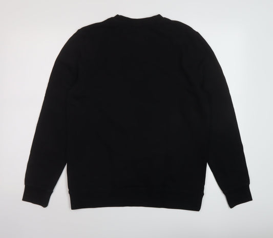 H&M Womens Black Cotton Pullover Sweatshirt Size M Pullover