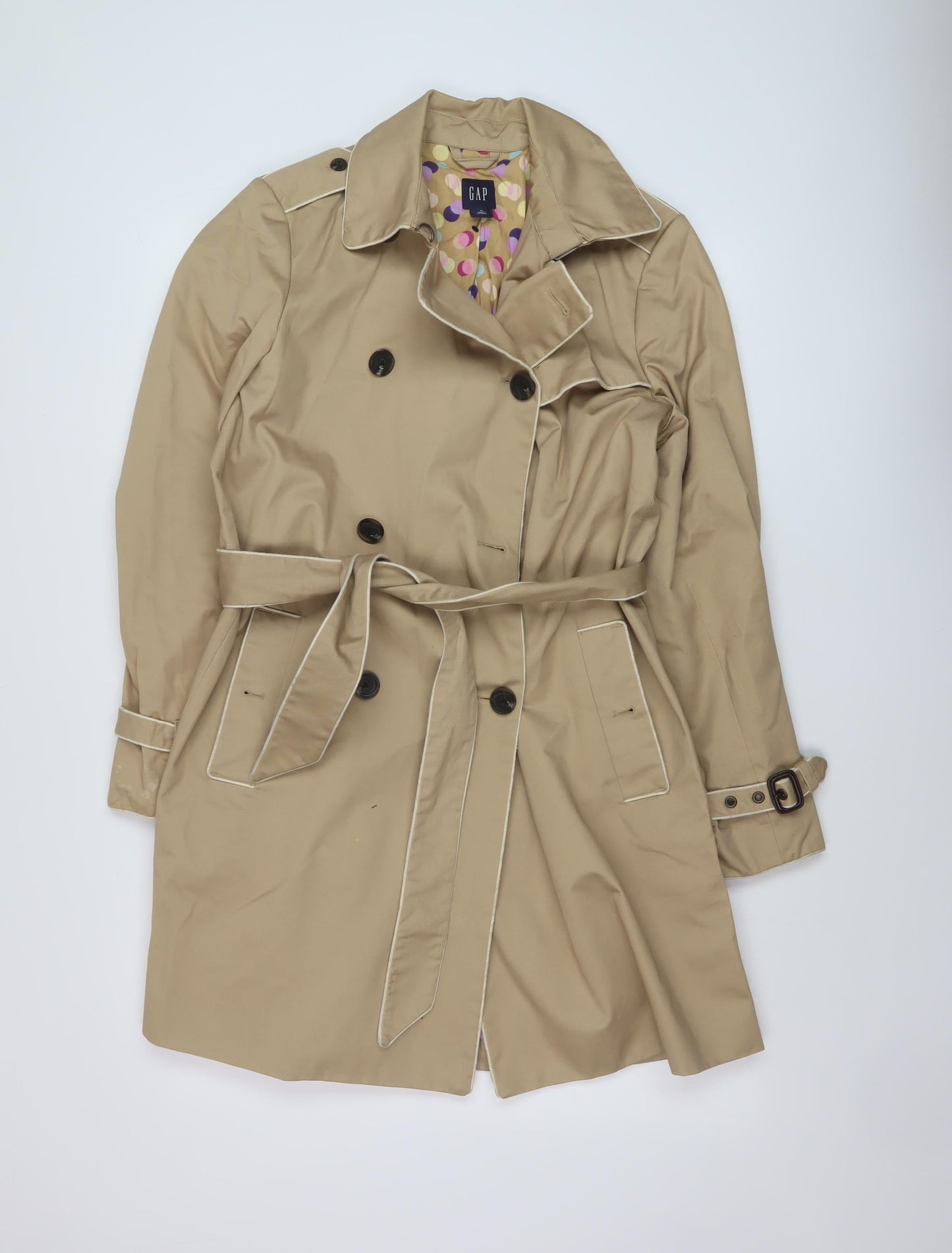 Womens UK Size M Gap Beige Overcoat