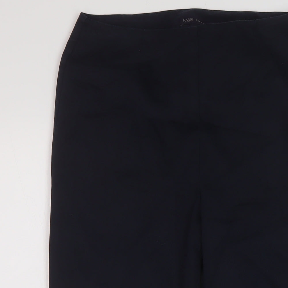 Womens UK Size 8 Marks and Spencer Regular Fit  Blue Trousers