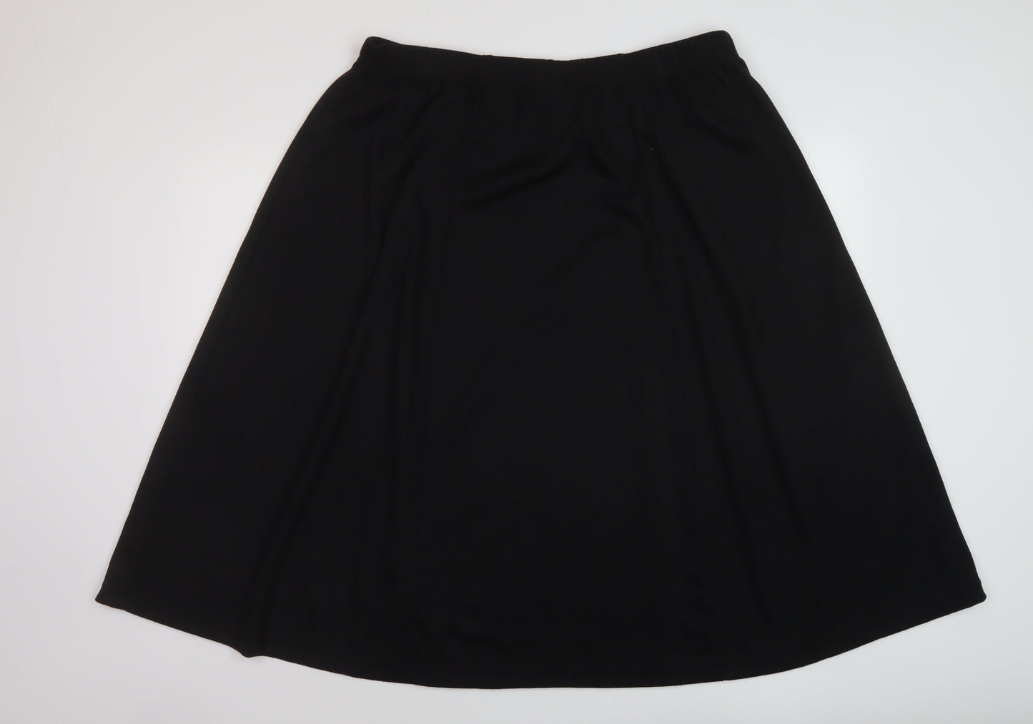 Damart Womens Black Polyester A-Line Skirt Size 24