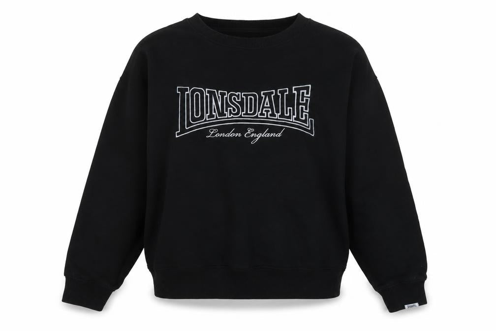 Womens UK Size 14 Lonsdale Black Pullover Sweatshirt