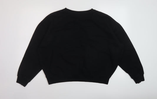 Lonsdale Womens Black Polyester Pullover Sweatshirt Size 14 Pullover