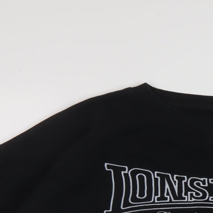 Lonsdale Womens Black Polyester Pullover Sweatshirt Size 14 Pullover