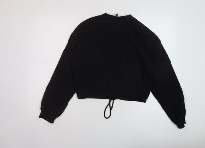 H&M Womens Black Cotton Pullover Sweatshirt Size XS Pullover