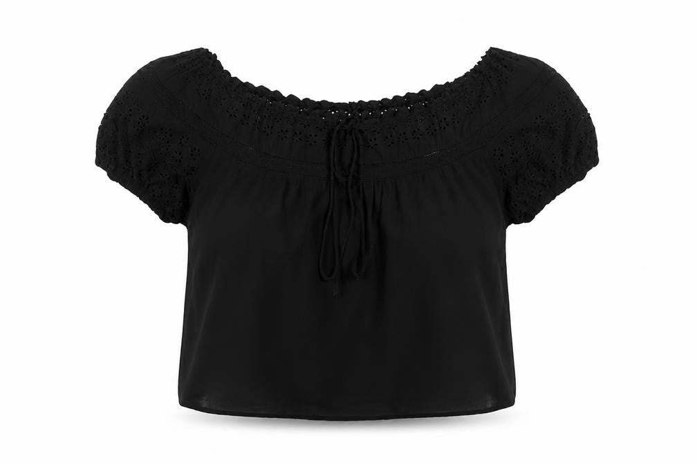 Womens UK Size 10 NEXT Black Basic Blouse