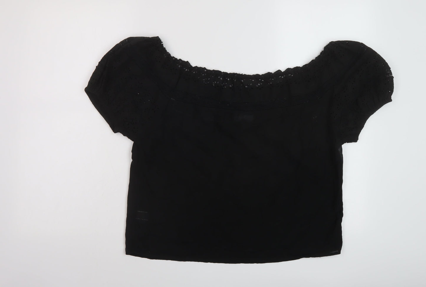Womens UK Size 10 NEXT Black Basic Blouse