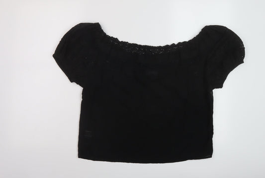 Womens UK Size 10 NEXT Black Basic Blouse