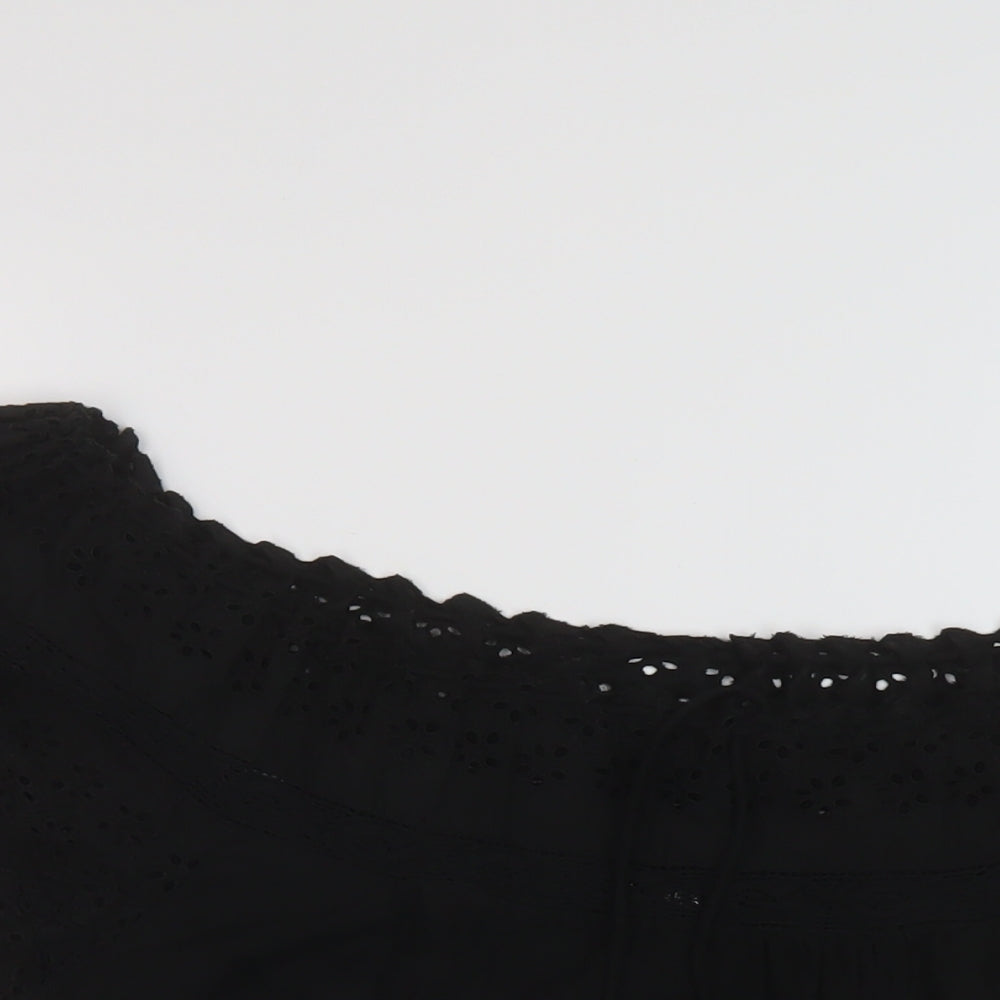 Womens UK Size 10 NEXT Black Basic Blouse