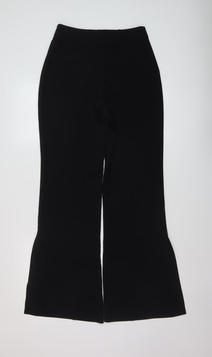 River Island Womens Black Polyester Trousers Size 8 L32 in Regular Button