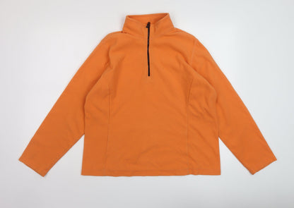 Womens UK Size 10 Land's End Orange Pullover Sweatshirt