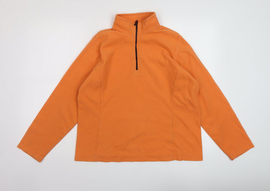 Womens UK Size 10 Land's End Orange Pullover Sweatshirt