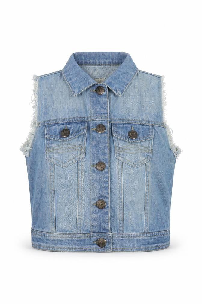 Womens UK Size 8 Denim & Co. Blue Gilet