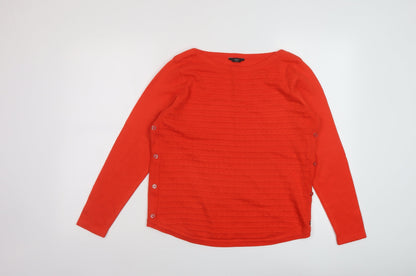 Womens UK Size 12 M&Co Red Pullover Jumper