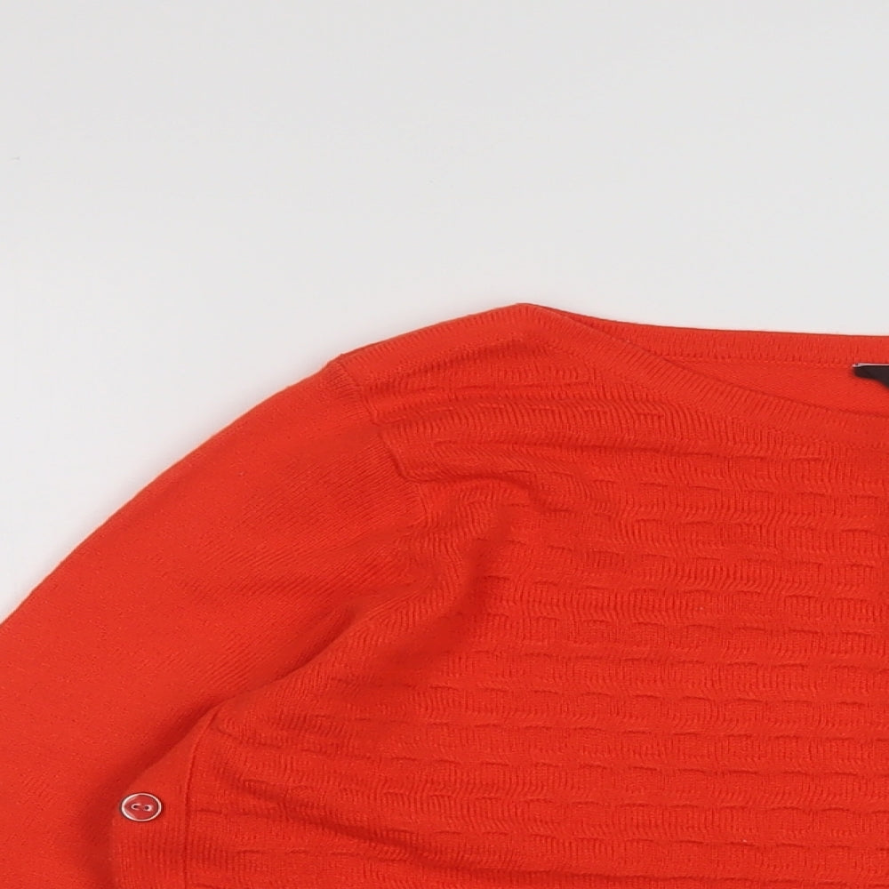 Womens UK Size 12 M&Co Red Pullover Jumper