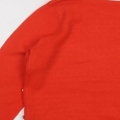Womens UK Size 12 M&Co Red Pullover Jumper