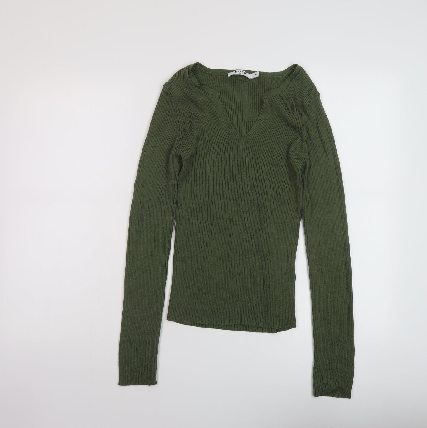Womens UK Size XS NA-KD Green Pullover Jumper