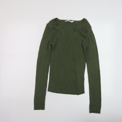 Womens UK Size XS NA-KD Green Pullover Jumper
