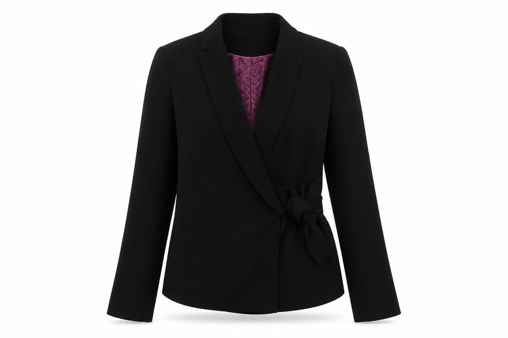 Next Womens Black Jacket Size 6 Tie