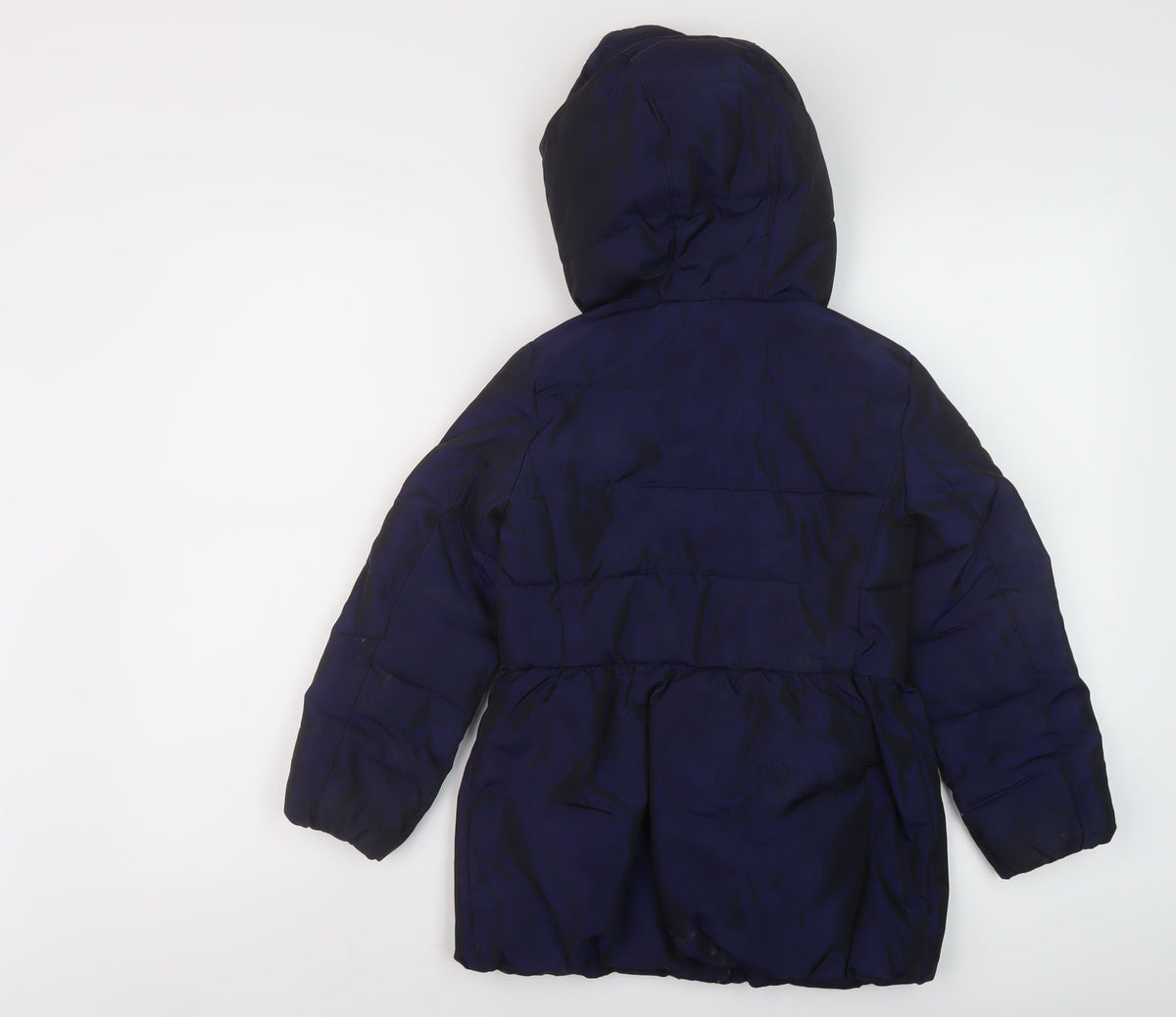 Back view of Gap girls’ blue jacket, size 6-7, years zip