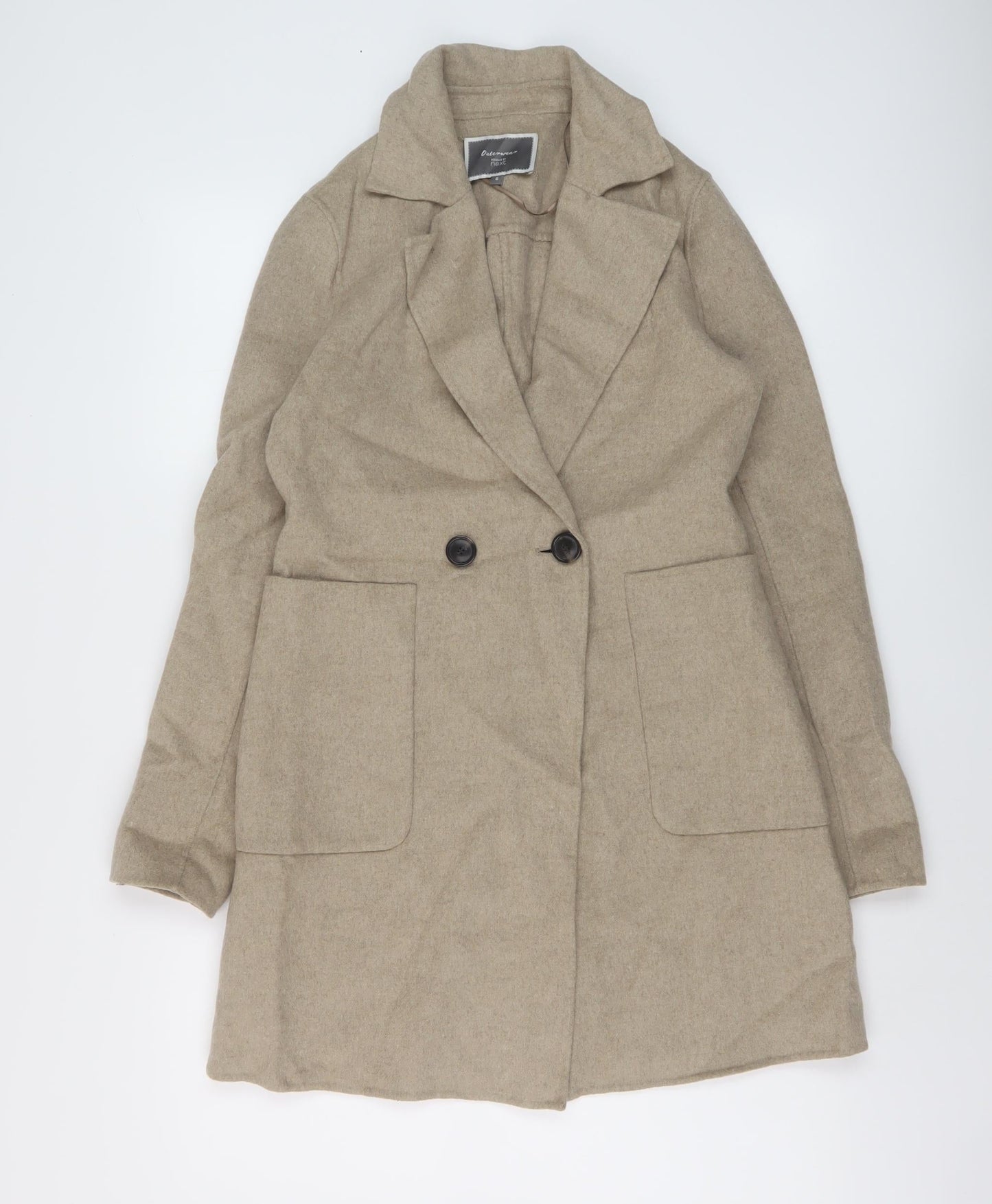 Womens UK Size 6 NEXT Beige Overcoat