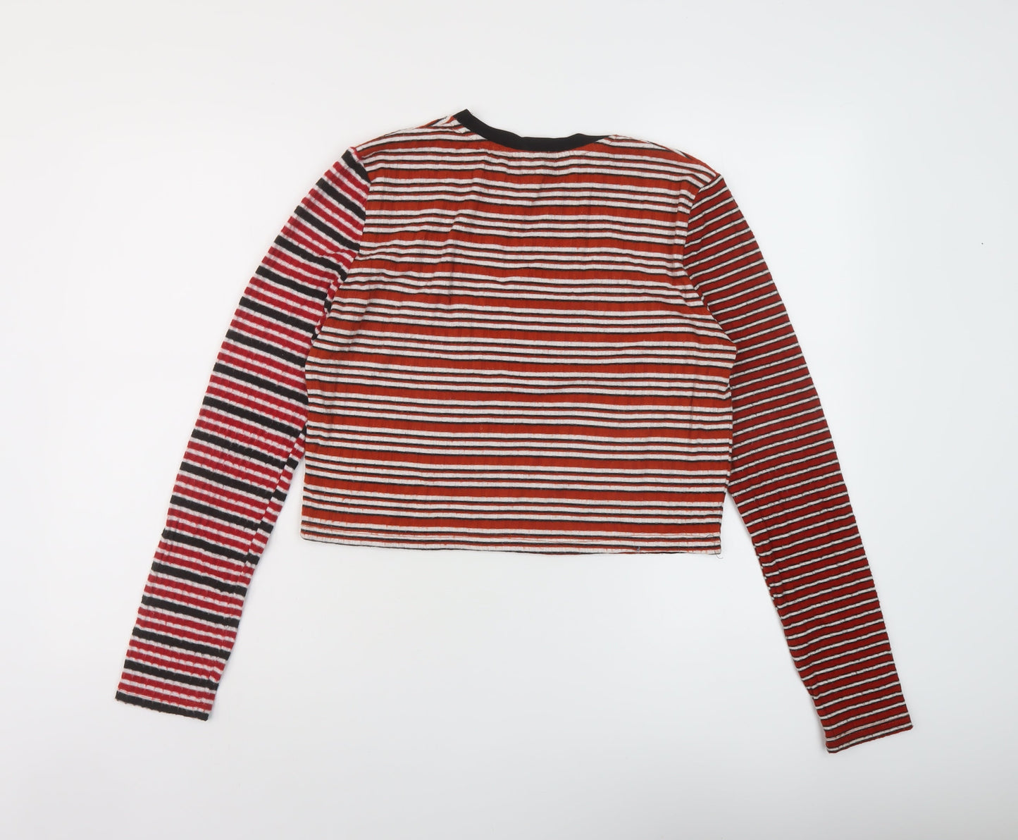 Womens UK Size 14 Topshop Multicoloured Cropped T-Shirt
