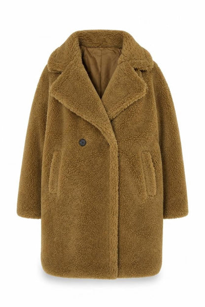 Womens UK Size 6 Boohoo Brown Overcoat