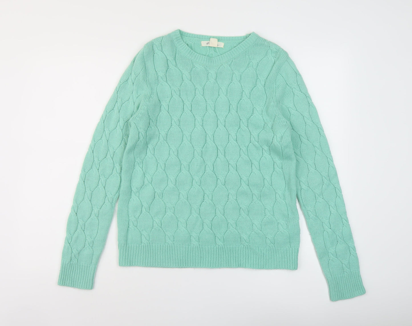 Womens UK Size L FOREVER 21 Green Pullover Jumper