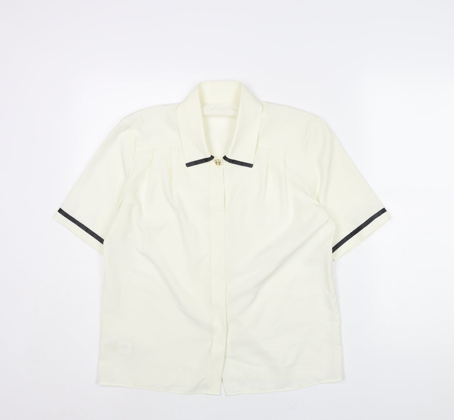 Womens UK Size 10 St Michael Ivory Basic Blouse