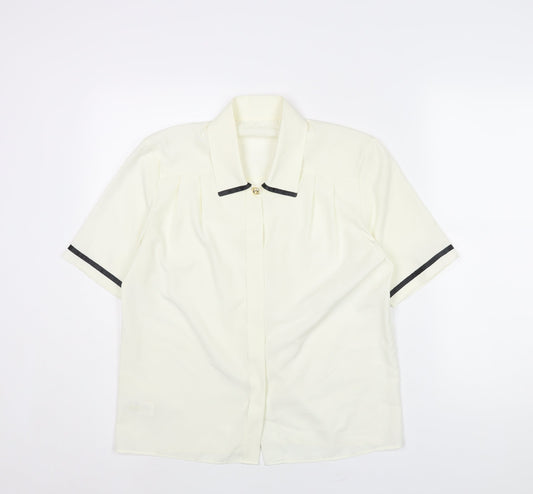 Womens UK Size 10 St Michael Ivory Basic Blouse
