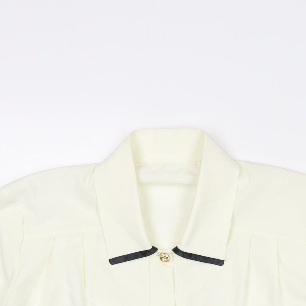 Womens UK Size 10 St Michael Ivory Basic Blouse