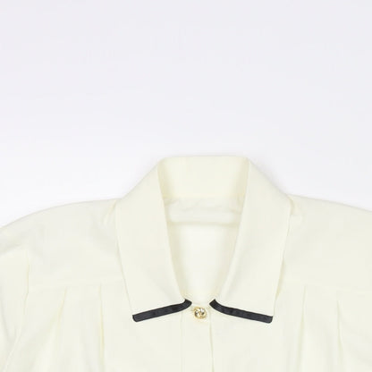 Womens UK Size 10 St Michael Ivory Basic Blouse