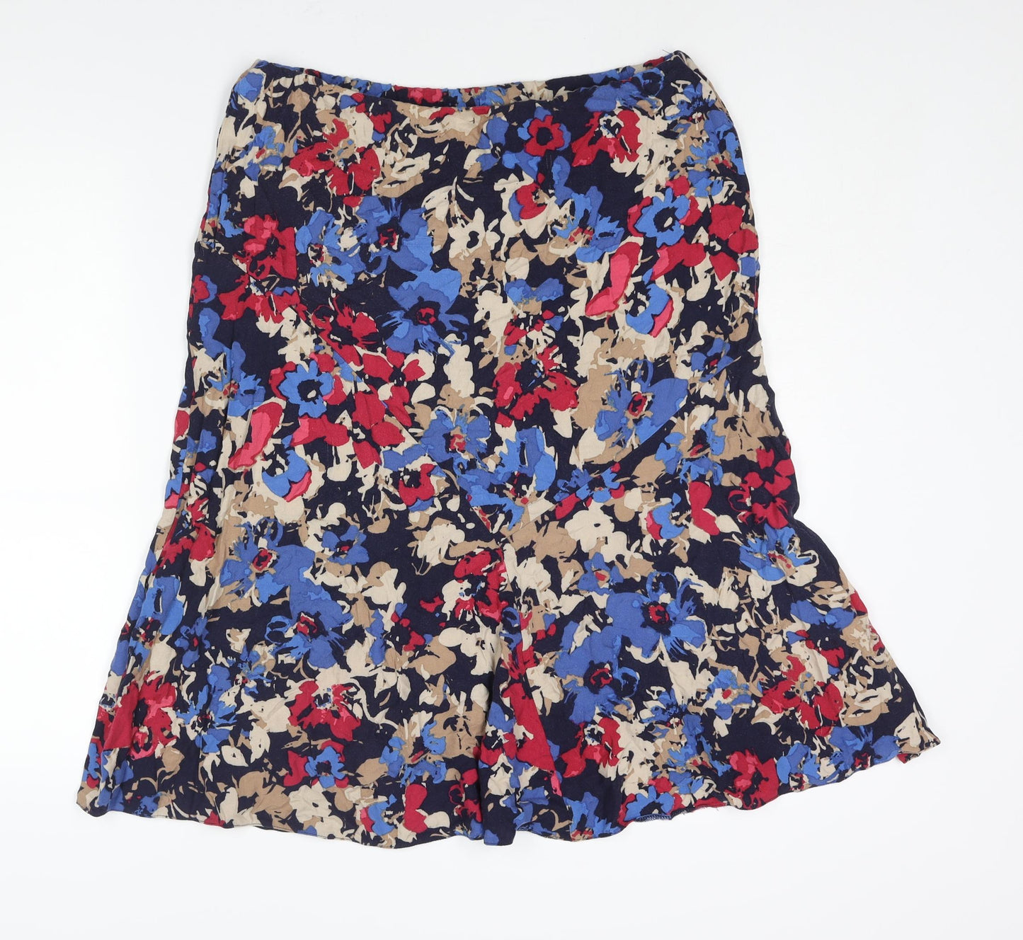 Marks and Spencer Womens Multicoloured Floral Viscose Trumpet Skirt Size 14
