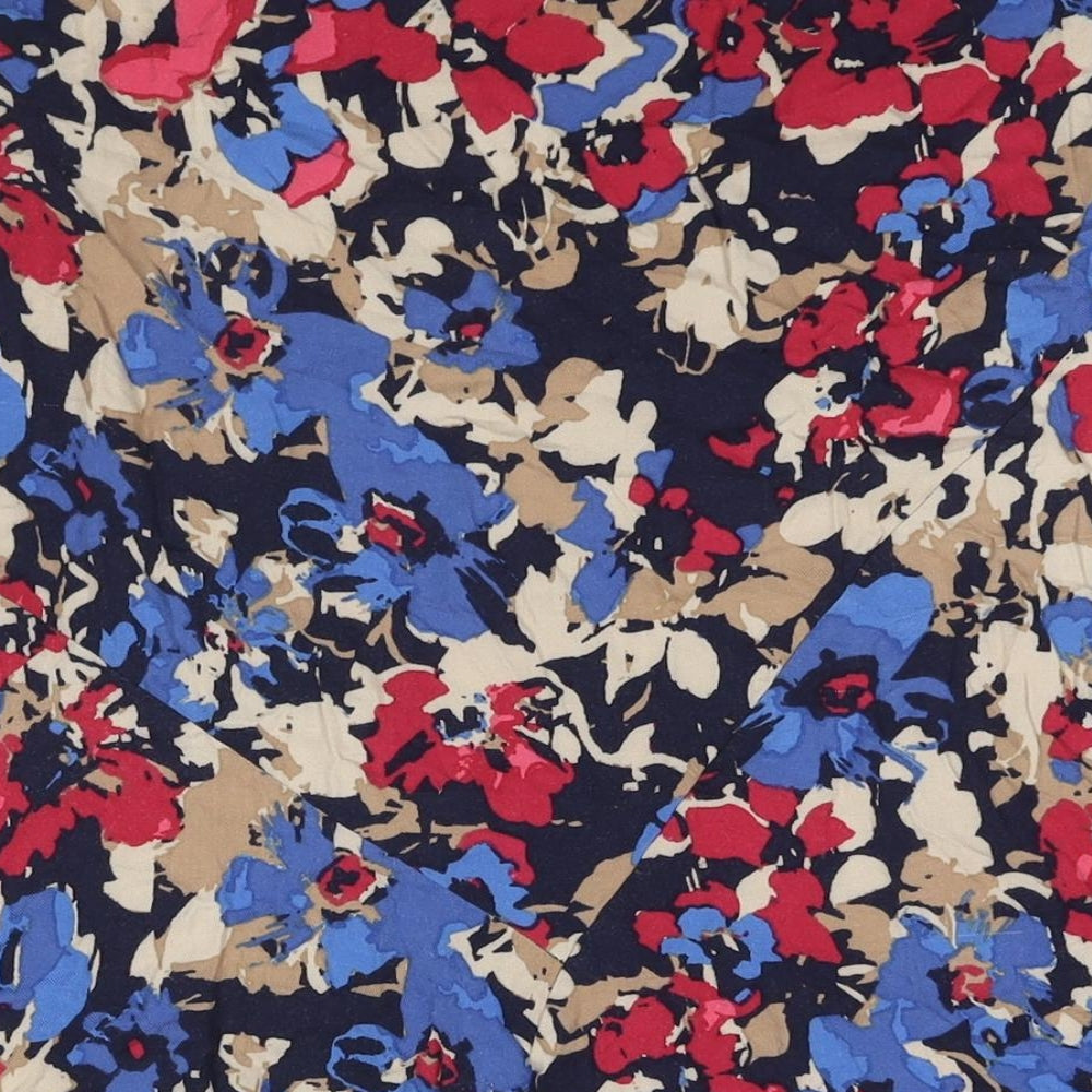Marks and Spencer Womens Multicoloured Floral Viscose Trumpet Skirt Size 14
