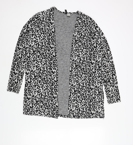 Womens UK Size S Divided by H&M Grey Cardigan Jumper