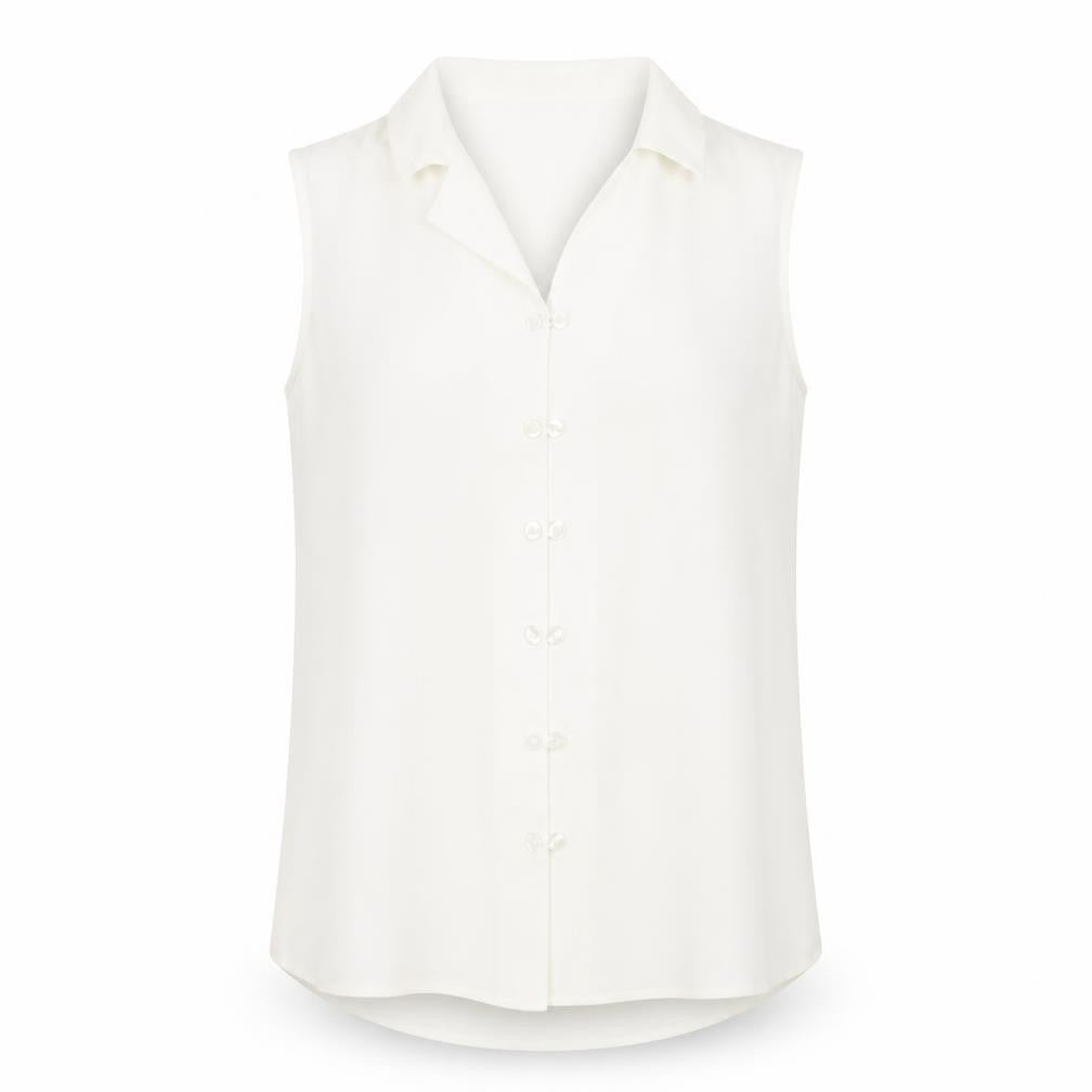 Principles Womens White Polyester Camisole Blouse Size 12 Collared