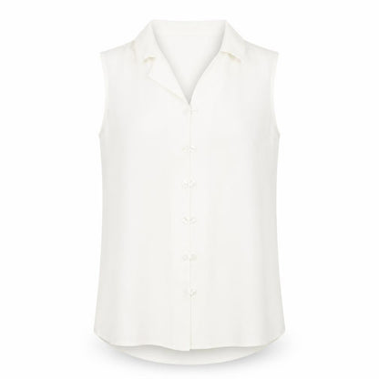 Principles Womens White Polyester Camisole Blouse Size 12 Collared