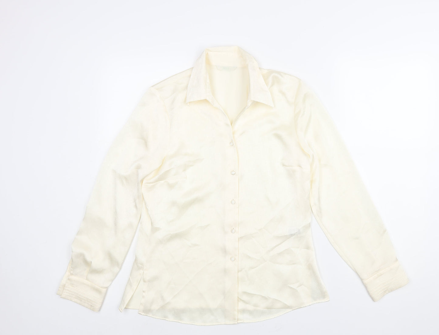 Womens UK Size 10 Marks and Spencer Ivory Basic Blouse