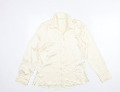 Womens UK Size 10 Marks and Spencer Ivory Basic Blouse
