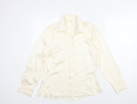 Womens UK Size 10 Marks and Spencer Ivory Basic Blouse