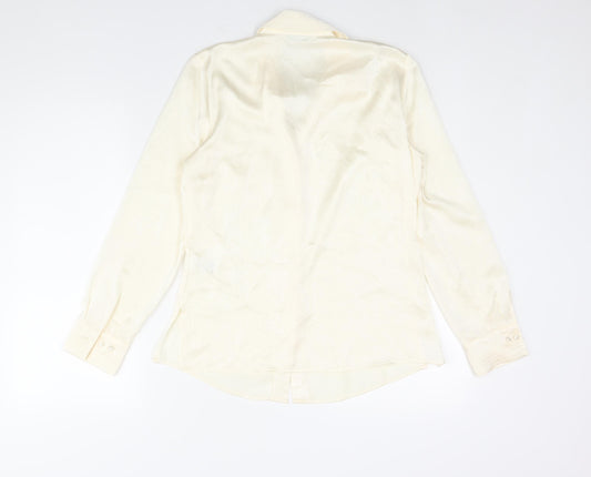 Womens UK Size 10 Marks and Spencer Ivory Basic Blouse