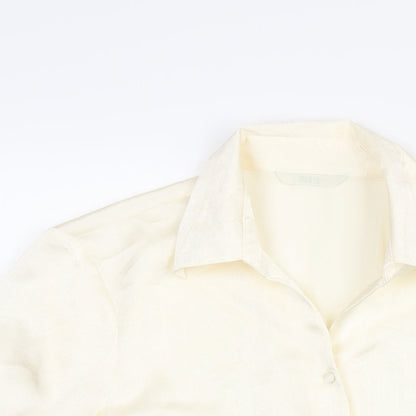 Womens UK Size 10 Marks and Spencer Ivory Basic Blouse