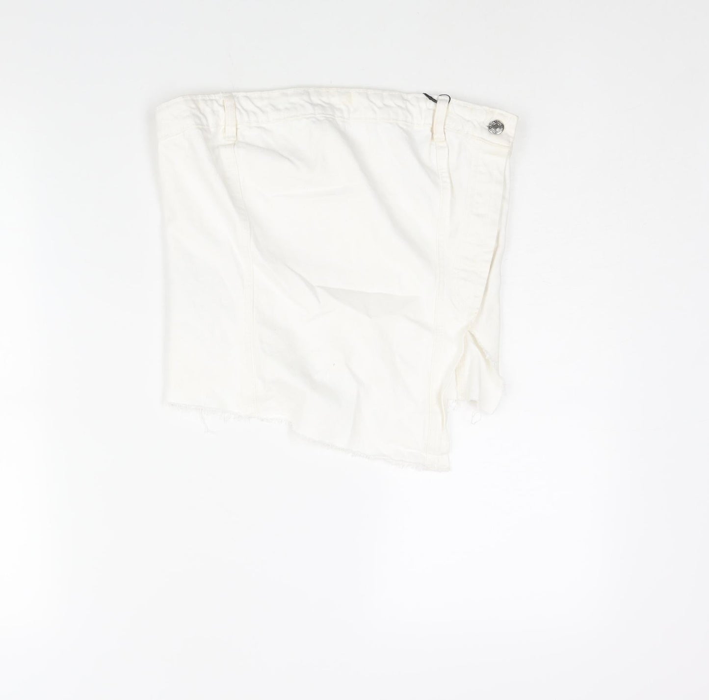 Womens UK Size L Zara White Cropped Blouse