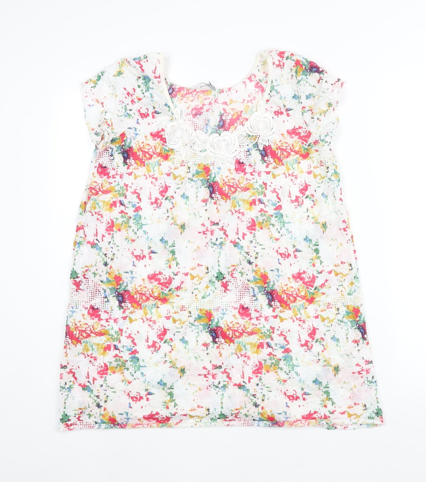 Womens UK Size 10 Per Una Multicoloured Basic Blouse