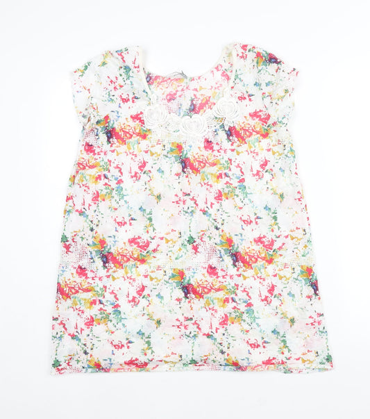 Womens UK Size 10 Per Una Multicoloured Basic Blouse