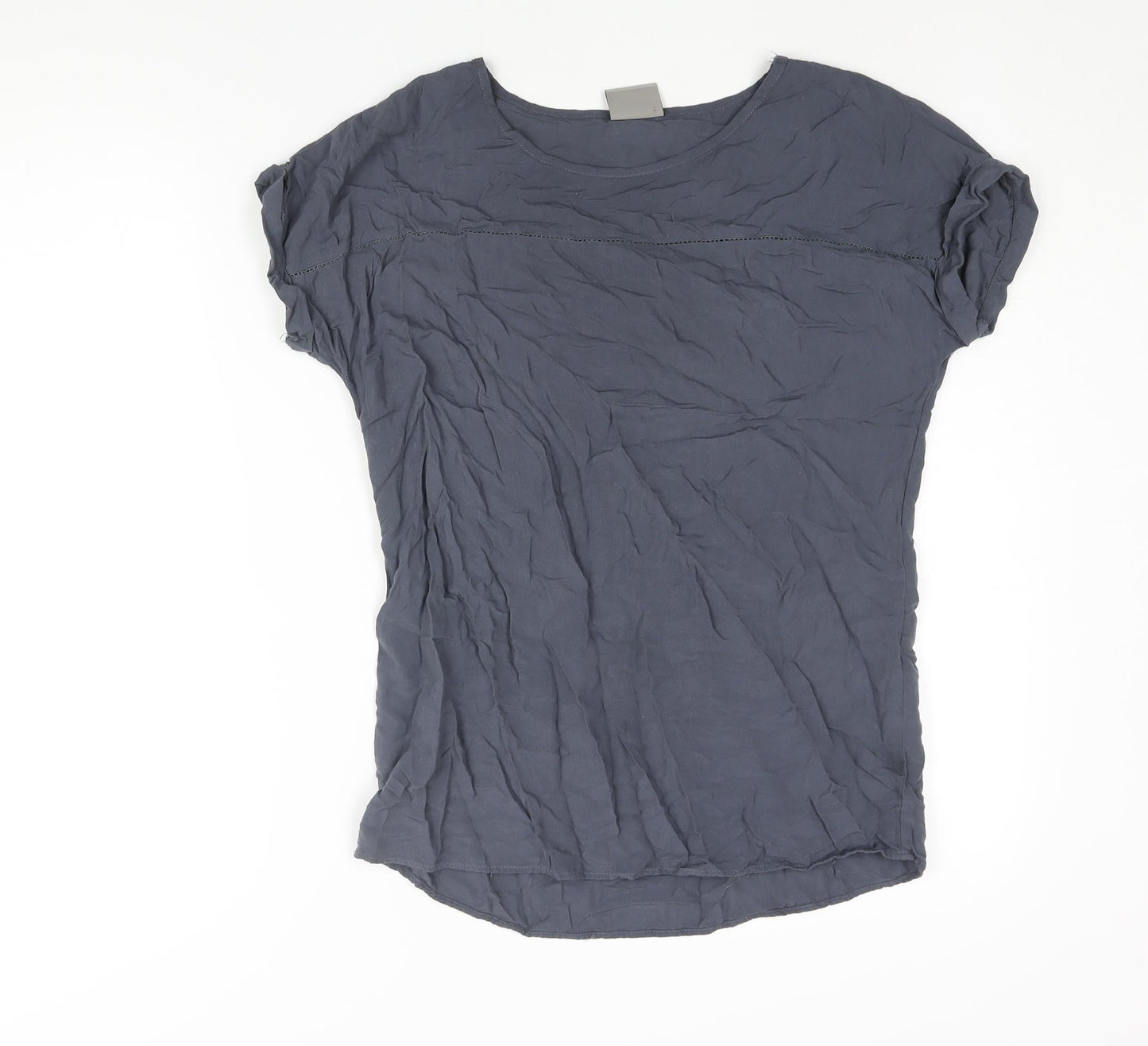 Womens UK Size S VERO MODA Grey Basic Blouse