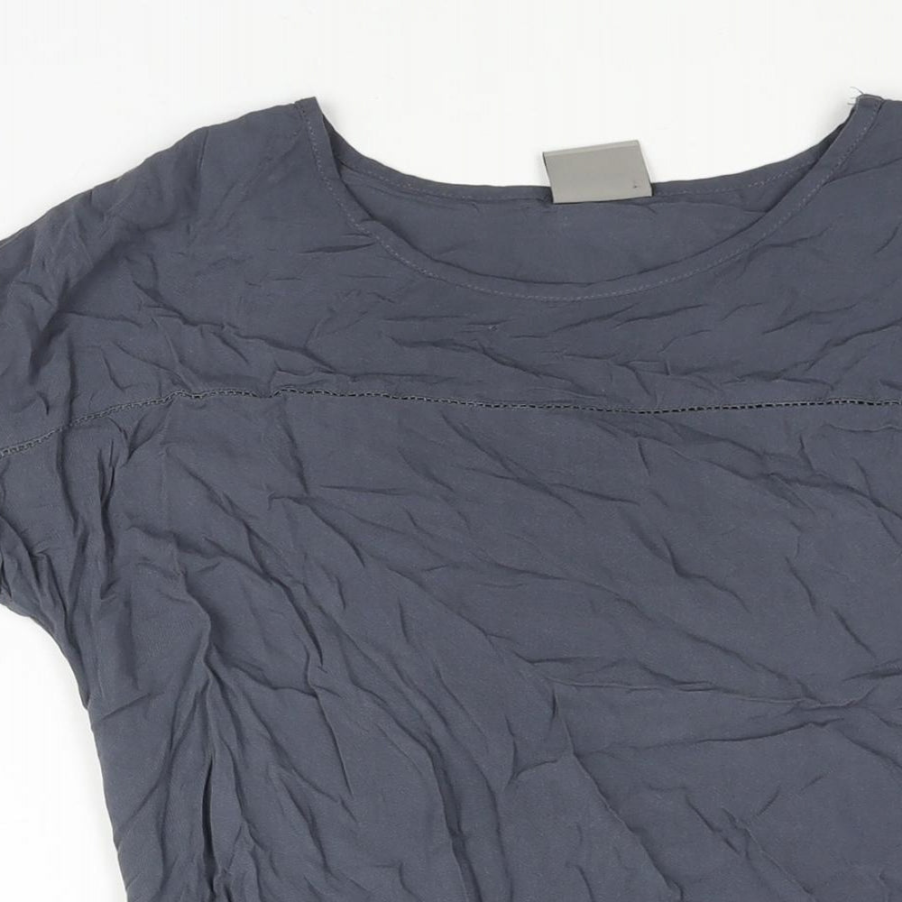 Womens UK Size S VERO MODA Grey Basic Blouse