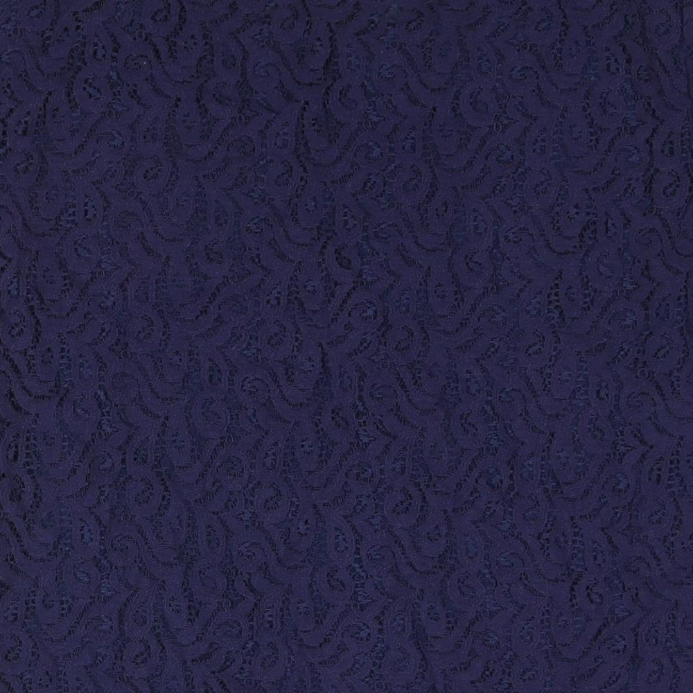 LOFT Womens Blue Nylon Basic Blouse Size M Round Neck - Sequin Detail