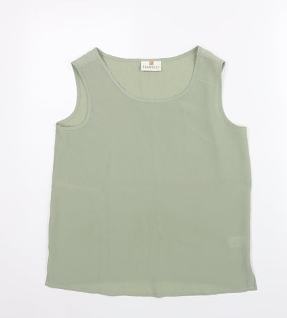 Womens UK Size 10 Hamells Green Camisole Blouse