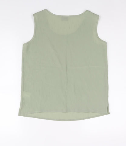 Womens UK Size 10 Hamells Green Camisole Blouse