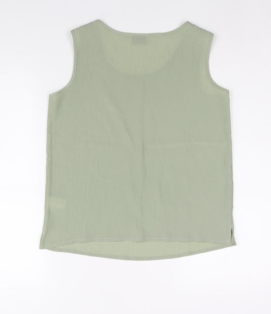 Womens UK Size 10 Hamells Green Camisole Blouse
